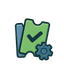 Qualitätssicherung – Icon (farbig)