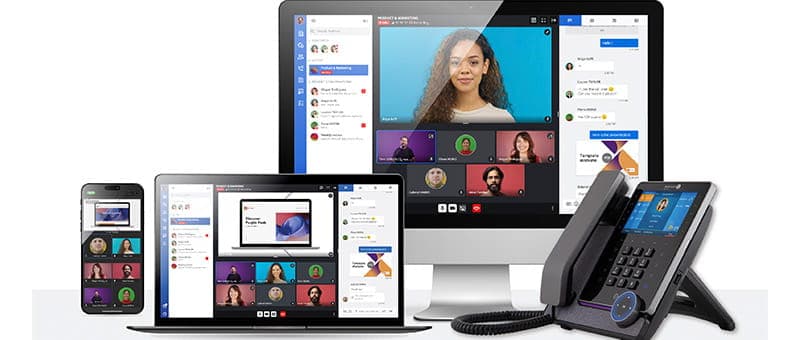 Rainbow Hub auf Smartphone, Laptop, Desktop und Deskphone